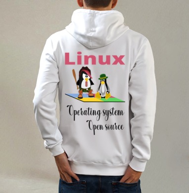 Два Пингвина Linux Операционная Система Свободный Исходный Код - Магазин футболок Wladimir. Дизайнерские принты.