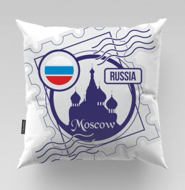 Москва и Россия, Подушка велюр плюшевая 45х45