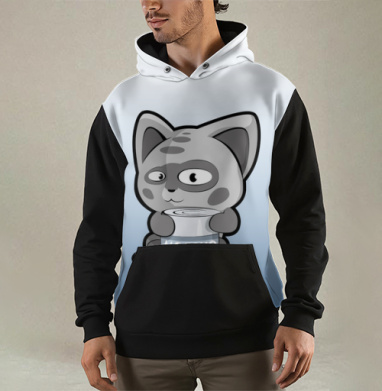 МЯУ  МОЛОКО, Толстовка мужская Regular 3D