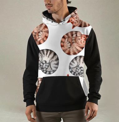 Спящий котик, Толстовка мужская Regular 3D