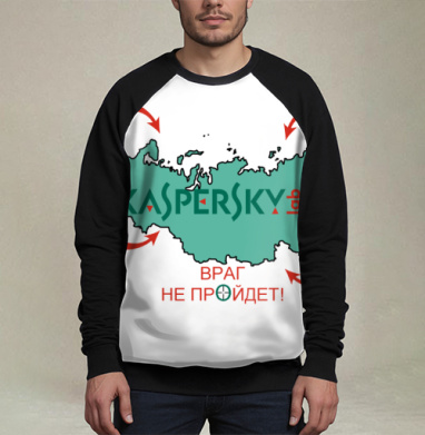 Защитный образ Kaspersky Lab – цифровая крепость России, Свитшот мужской 3D / хлопок