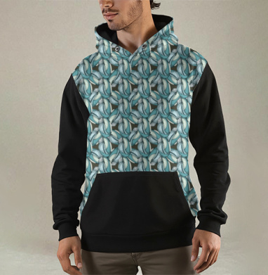 Abstract pattern of shells / Абстрактный узор из ракушек, Толстовка мужская Regular 3D