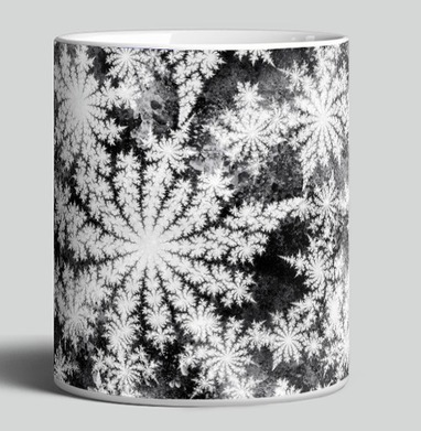 Уникальные снежинки черно белые яркие снежинки - Магазин футболок floraaplus - Дизайнерские принты