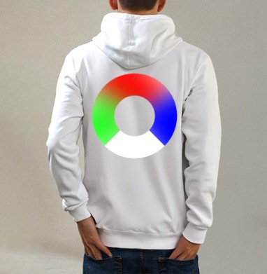 SS RGB / СС RGB, Толстовка на молнии, печать на спине. муж. белая v3 320гр