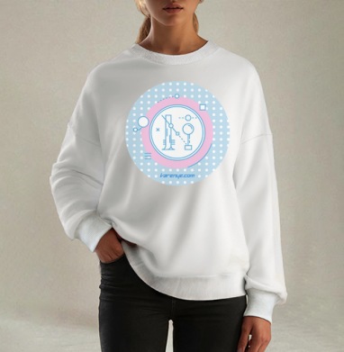 VARENYE T-SHIRT LETTER N / ФУТБОЛКА С БУКВОЙ N, Свитшот оверсайз белый женский