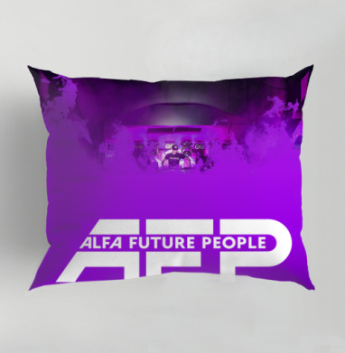 Футуристический музыкальный фестиваль ALFA FUTURE PEOPLE, Подушка декоративная 50х70 см