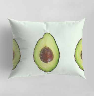 Авокадушка, Подушка декоративная 50х70 см