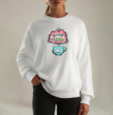 Кружка с котиком и надписью Good Morning – уют и позитив - Магазин футболок kostolom3000