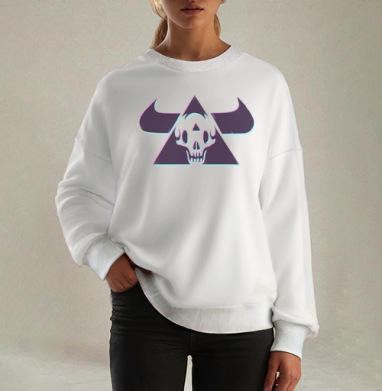 TRIANGLE SKULL BULL / Череп быка в треугольнике - Лавка странностей от Мимико