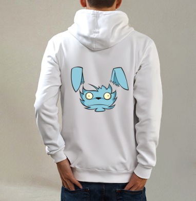 Mad Blue Rabbit – Безумный голубой кролик в дикой мимике зверя - Магазин футболок ToyFish - Дизайнерские принты