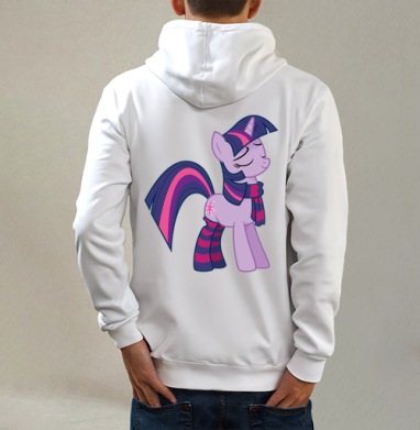 warming_up_for_winter, Толстовка на молнии, печать на спине. муж. белая v3 320гр