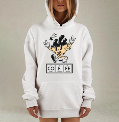 Кофе мен, Hoodie Mjhigh Dig, оверсайз, утепленная