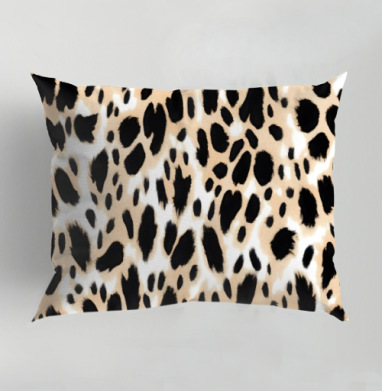 Beige leopard / Стильный леопардовый узор в бежевых тонах для декора интерьера, Подушка декоративная 50х70 см