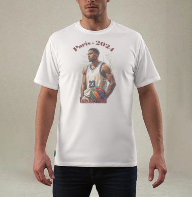 Баскетболист готовится к Олимпиаде в Париже 2024 basketball - Магазин футболок diprint - Дизайнерские принты
