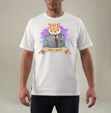 Like a boss, Футболка мужская REGULAR белая
