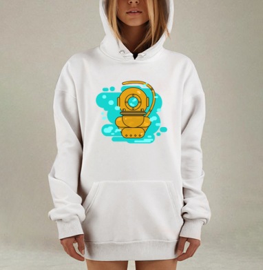 Погружаемся..., Hoodie Mjhigh Dig, оверсайз, утепленная