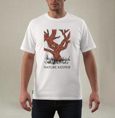 Хранитель природы красное дерево вдохновение Nature Keeper, Футболка мужская REGULAR белая