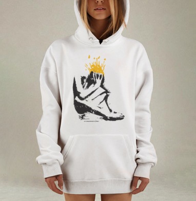 Человек в ментальном кризисе интеллектуального выгорания, Hoodie Mjhigh Dig, оверсайз, утепленная