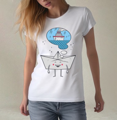 Dream, Футболка женская белая 180гр