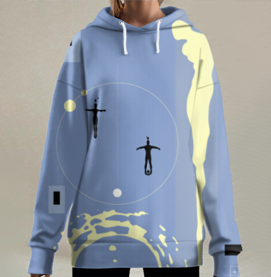 Гармония движения и созерцания человека в пространстве, Hoodie Long Oversize 3D