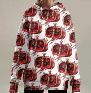 Гранатовый замок: магический внутренний мир, Hoodie Long Oversize 3D