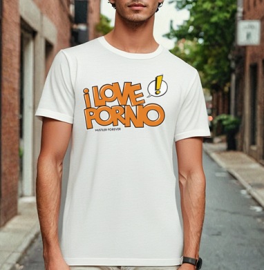 I love porno, Футболка мужская Base белая