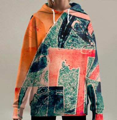 Какой-то вид из окна, Hoodie Long Oversize 3D