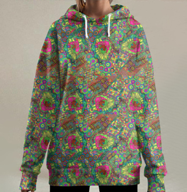 Калейдоскоп, Hoodie Long Oversize 3D