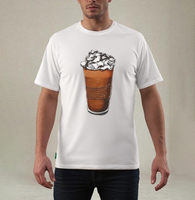 Кофеек, Футболка мужская REGULAR белая
