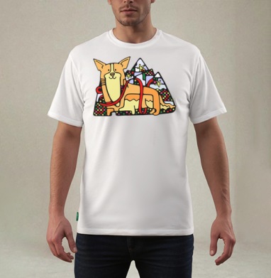 Корги, Футболка мужская REGULAR белая