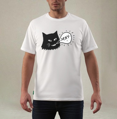 Кошачья радость (муж.), Футболка мужская REGULAR белая