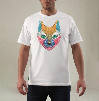 Кошачий гипноз, Футболка мужская REGULAR белая