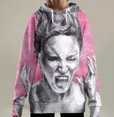 Крик ярости, Hoodie Long Oversize 3D