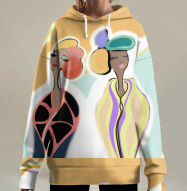 Элегантные женщины гармония покой светлые моменты, Hoodie Long Oversize 3D