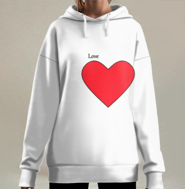 Любовь моя, Hoodie Long Oversize 3D