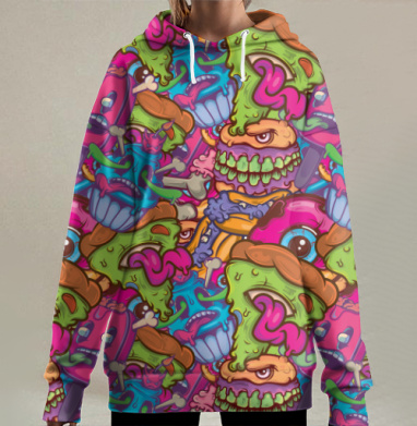 Опасный ФастФуд, Hoodie Long Oversize 3D
