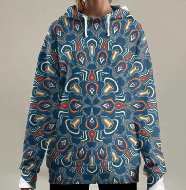 Почти павлин., Hoodie Long Oversize 3D