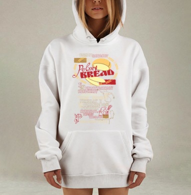 Ритуальное прославление хлеба в графическом экспрессионизме с хлеба, Hoodie Mjhigh Dig, оверсайз, утепленная