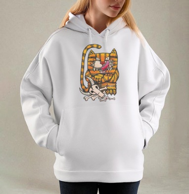Badass Striped Cat / Дерзкий полосатый кот триумф инстинкта кошачьих - #футболки #майки #свитшоты #сумки #наклейки #постеры #подарки #радость
