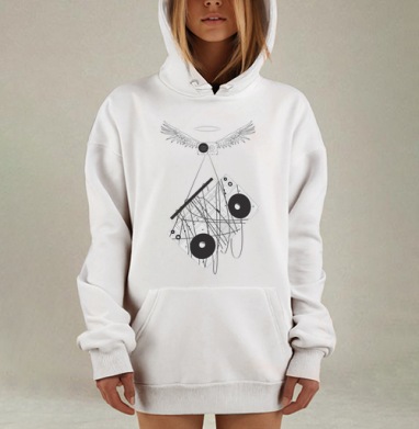 Священная кассета с крыльями и бумбоксы в пленке, Hoodie Mjhigh Dig, оверсайз, утепленная