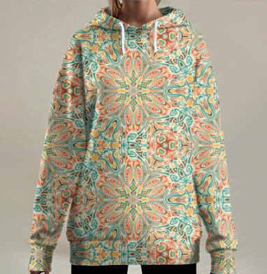 Солнечный калейдоскоп, Hoodie Long Oversize 3D