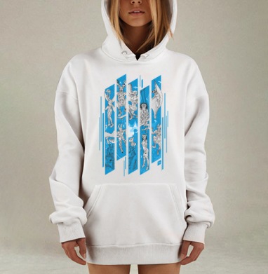 Кибернетические существа природа технологии будущее жизни, Hoodie Mjhigh Dig, оверсайз, утепленная