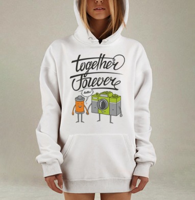 Together Forever, Hoodie Mjhigh Dig, оверсайз, утепленная