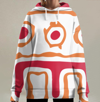 Латвийский символ Усиньша для удачи спокойного пути, Hoodie Long Oversize 3D