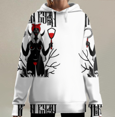 Женщина с серпом и вином все женщины ведьмы проект Рашн вуман, Hoodie Long Oversize 3D
