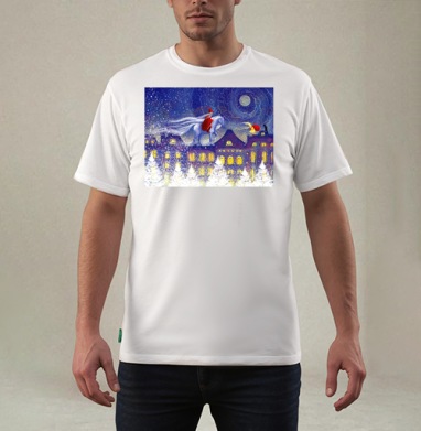 Зимняя сказка, Футболка мужская REGULAR белая