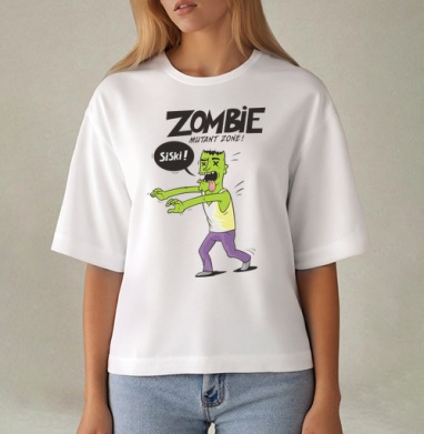 Zombie - Mutant Zone!, Футболка женская оверсайз Mido