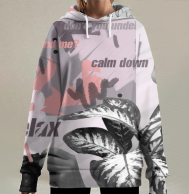-Абстракция-, Hoodie Long Oversize 3D