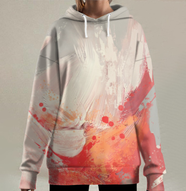 Абстрактная, Hoodie Long Oversize 3D
