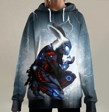 Альфа Заяц, Hoodie Long Oversize 3D
